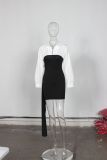 Contrast Color Patchwork Mini Dress GXIY-XS-XS5326