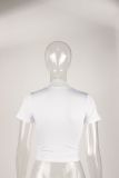 Lace Patchwork V Neck T Shirt GXIY-K25L439
