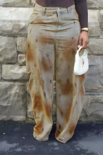 Plus Size Fashion Washed Loose Wide Leg Jeans GYLN-0580