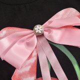 Printed Bow Tie T-shirt GBTF-11041THR