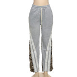 Leopard Print Color Block Loose Pants GZJQ-K24P52854