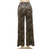 Leopard Print Color Block Loose Pants GZJQ-K24P52854