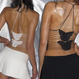 Butterfly Tie Up Backless Vest DLSF-K23B38961
