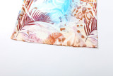 Print Pearl Chain Backless Halterneck Maxi Dress GYME-K24D61483