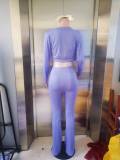 Solid Color Sport Long Sleeve Tops Vest Three Piece Pants Set XMCS-CS2024625047