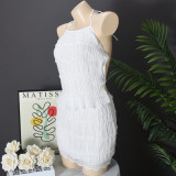 Hollow Out Tie Up Backless Tops Two Piece Skirts Set GNZD-51690SBD