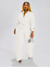 Solid Color Long Sleeve Pleated Shirt Pants Suit SFY-775