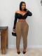 Plus Size Sports Ice Silk Straight Pants YIM-K08