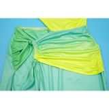 Gradient Color Single Shoulder Maxi Dress YF-10877