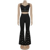 Sexy Sleeveless Tank Tops Pants 2 Piece Set BY-7451