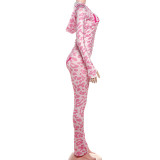 Camouflage Print Zipper Hooded Sport Pants Suit GSLF-K25S77542