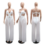 V Neck Backless See Through Jumpsuit CYA-901980
