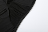 Long Sleeve Solid Color Backless Maxi Dress XEF-K25D78220