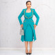 Plus Size Long Blazer Vest Dress Two Piece Set NY-3718