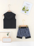 Kids Boy Print Sleeve Two Piece Shorts Set GYMF-YM103