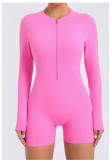 Long Sleeve Zipper Backless Romper GQSA-ZY01