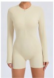 Long Sleeve Zipper Backless Romper GQSA-ZY01