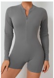 Long Sleeve Zipper Backless Romper GQSA-ZY01