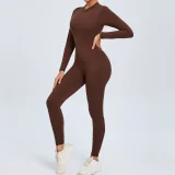 Zipper Long Sleeve Backless Jumpsuit GQSA-ZY02