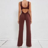 Solid Color Sleeveless Yoga Jumpsuit GQSA-ZY240