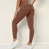 Solid Color High Waist Tight Sport Pants GQSA-8020