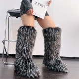 Fashion Plush Warm Snow Long Boots HBRS-Y2K