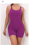 Solid Color Backless Yoga Sport Romper GQSA-71013