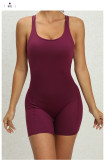 Sling Solid Color Sport Yoga Romper GQSA-71012