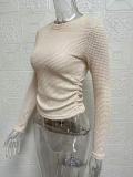 Solid Color O Neck Slim T Shirts GWTC-W0772