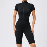 Long Sleeve Zipper Tight Sport Two Piece Pants Set GQSA-41180