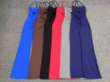 Solid Color Backless Sport Yoga Jumpsuit GQSA-44081