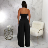 Sleeveless Backless Solid Maxi Dress YF-10884