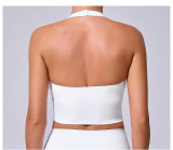 Solid Color Halterneck Backless Sport Tank Tops GQSA-11359
