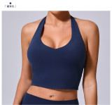 Solid Color Halterneck Backless Sport Tank Tops GQSA-11359