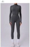 Mesh Patchwork Long Sleeve Sport Jumspuit GQSA-80426