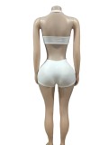 Sexy Wrap Chest Halterneck Short Suit GFCF-1403