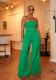Solid Color Wrap Chest Wide Leg Jumpsuit GSXK-SX0402