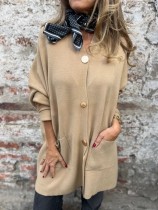 Solid Color Single Breasted Cardigan Jacket GFDY-1362
