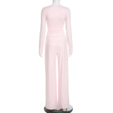 Long Sleeve Slim Two Piece Pants Set GSZM-C25ST242