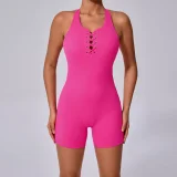 Sleeveless Solid Color Sport Romper GQSA-20720