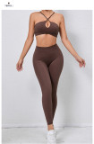 Cross Back Sports Tight Two Piece Pants Set GQSA-A05/V01