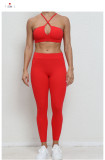 Cross Back Sports Tight Two Piece Pants Set GQSA-A05/V01