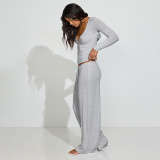 Long Sleeve Slim Two Piece Pants Set GSZM-C25ST242