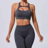 Hollow Out Tight Solid Sport Tank Tops GQSA-59520