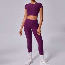 Solid Color Backless Yoga Two Piece Pants Set GQSA-71240/46324