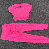 Solid Color Backless Yoga Two Piece Pants Set GQSA-71240/46324