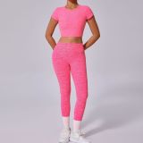 Solid Color Backless Yoga Two Piece Pants Set GQSA-71240/46324