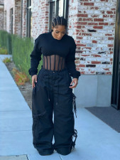 Bow Tie Loose Drawstring Pants GYLN-5422