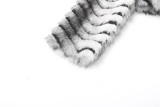 Striped Lapel Zipper Fur Jacket GYME-K25C79854