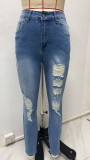 Fashion Holes Tight Pencil Jeans GSMF-CT3111#